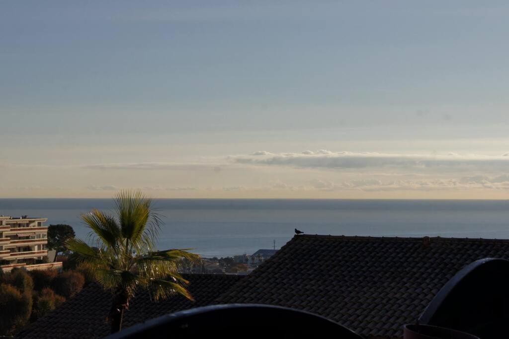 Charmant 2P Au Calme, Jardin, Piscine, Vue Panoramique Et Stationnement Villeneuve-Loubet Buitenkant foto