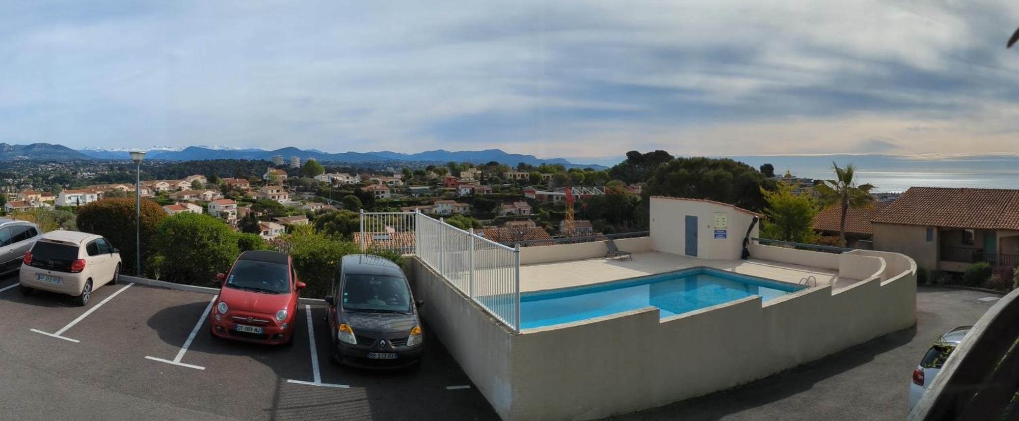 Charmant 2P Au Calme, Jardin, Piscine, Vue Panoramique Et Stationnement Villeneuve-Loubet Buitenkant foto